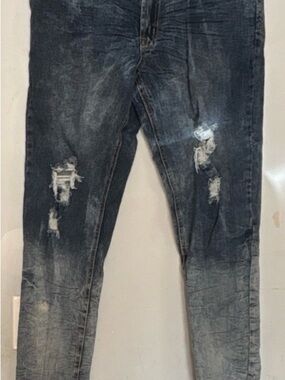 Rue21 Premium Denim Jeans - Blue with Gold Stitching